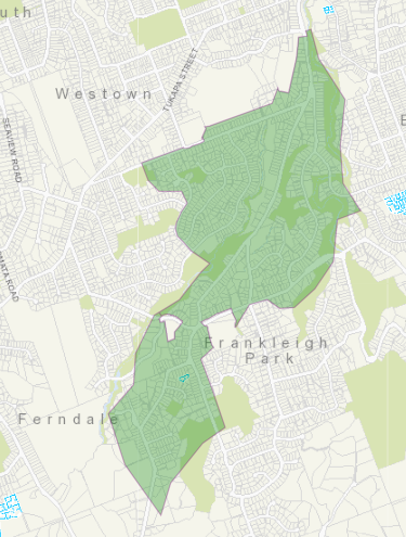 Map of gas survey area in Ferndale