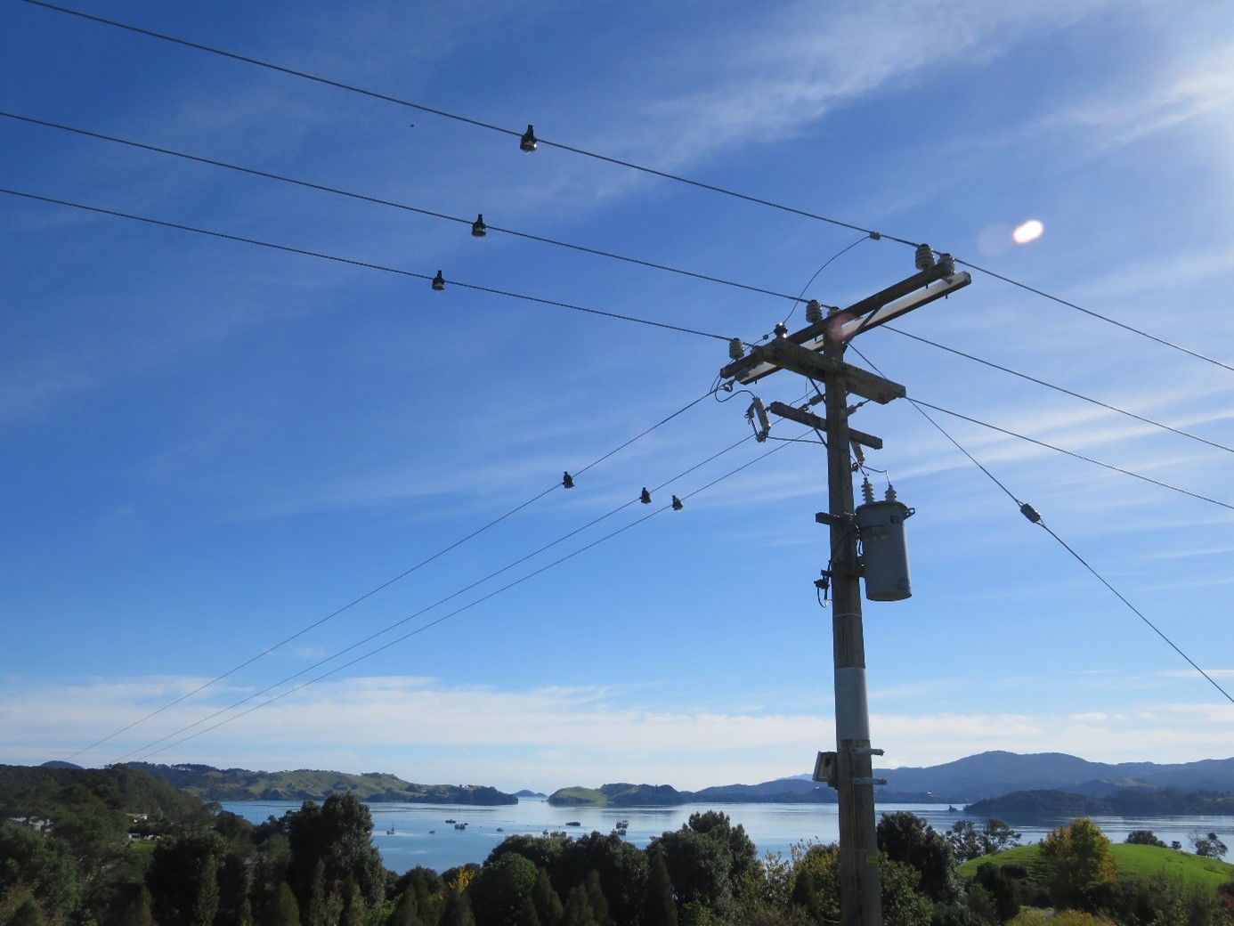 Six Smart Navigator 2.0 Intelligent overhead line monitoring devices attached to and monitor lines in the Coromandel region.