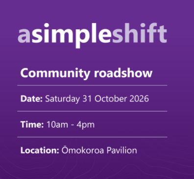 roadshow Date 31 October time 10am to 4pm location Omokoroa Pavilion