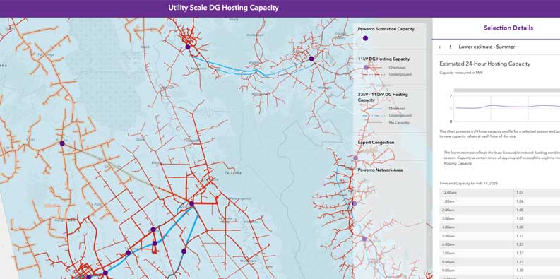 utility scale dg map with congestion areas