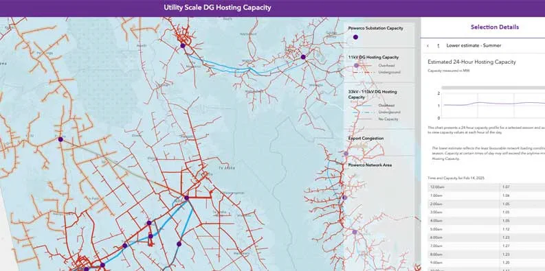 utility scale dg map with congestion areas