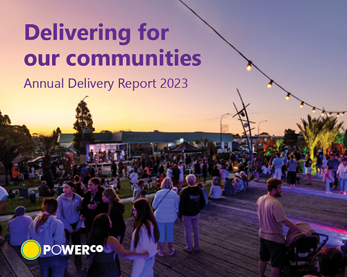 Cover pic of Powerco's Annual Delivery Report FY23