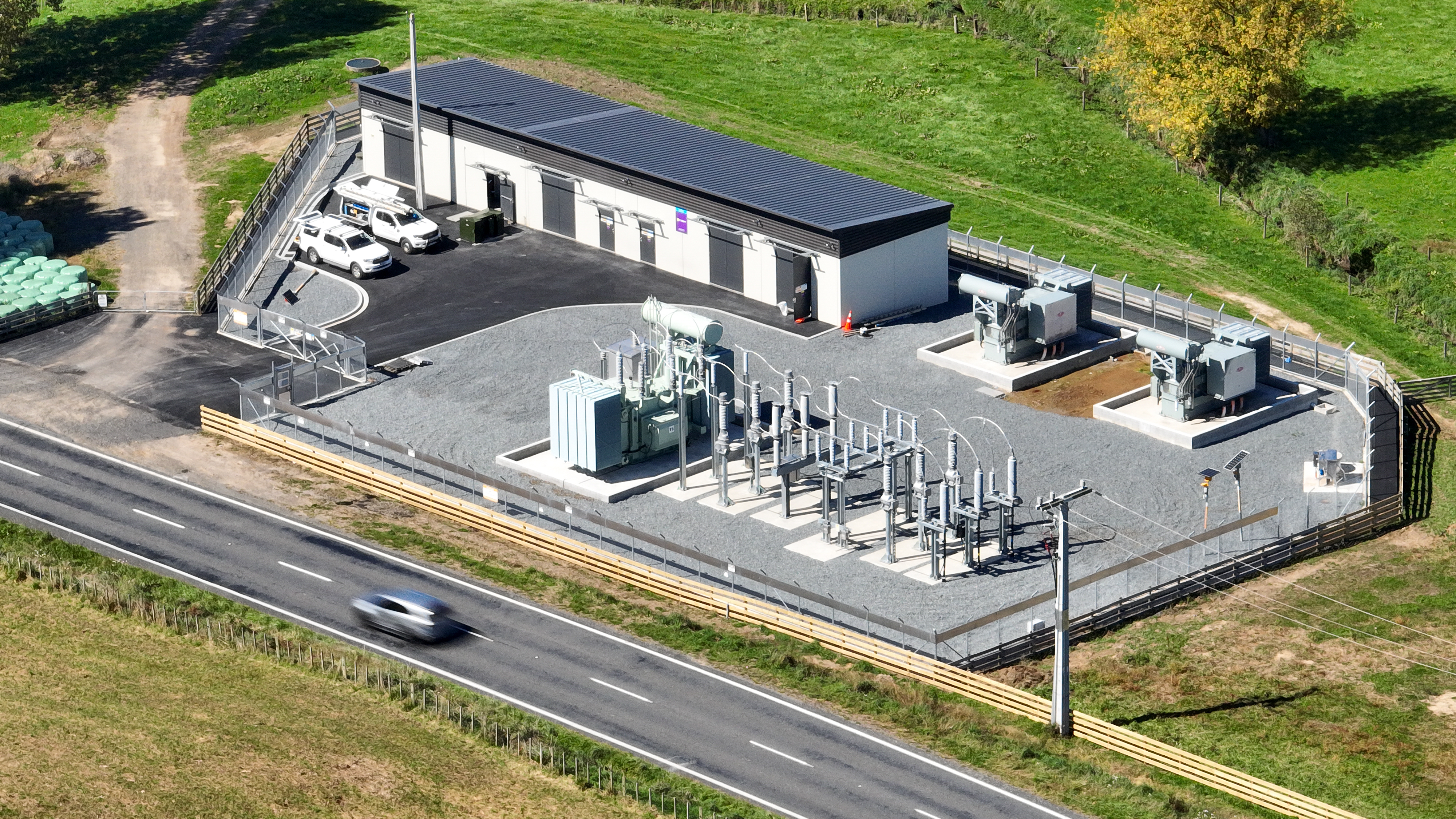 Aerial photo of Powerco's Putāruru Substation