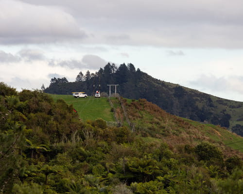 Powerco contractors working in remote Coromandel
