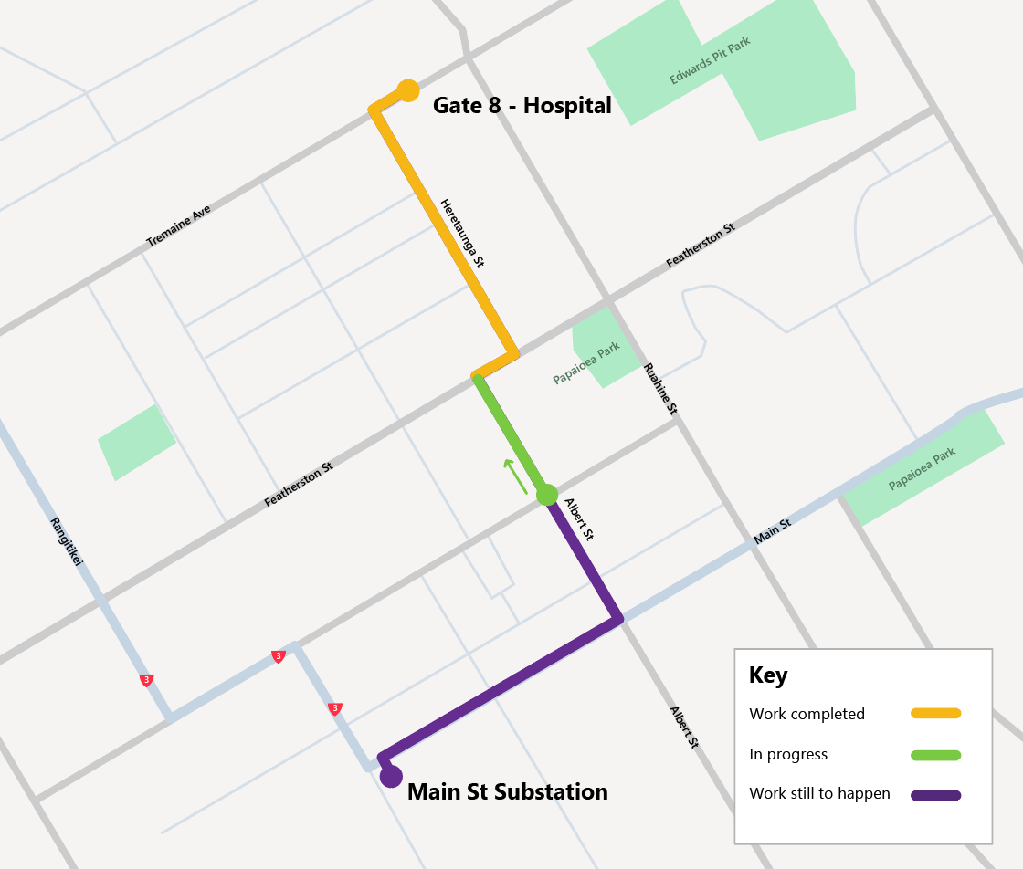 Palmerston North map. 