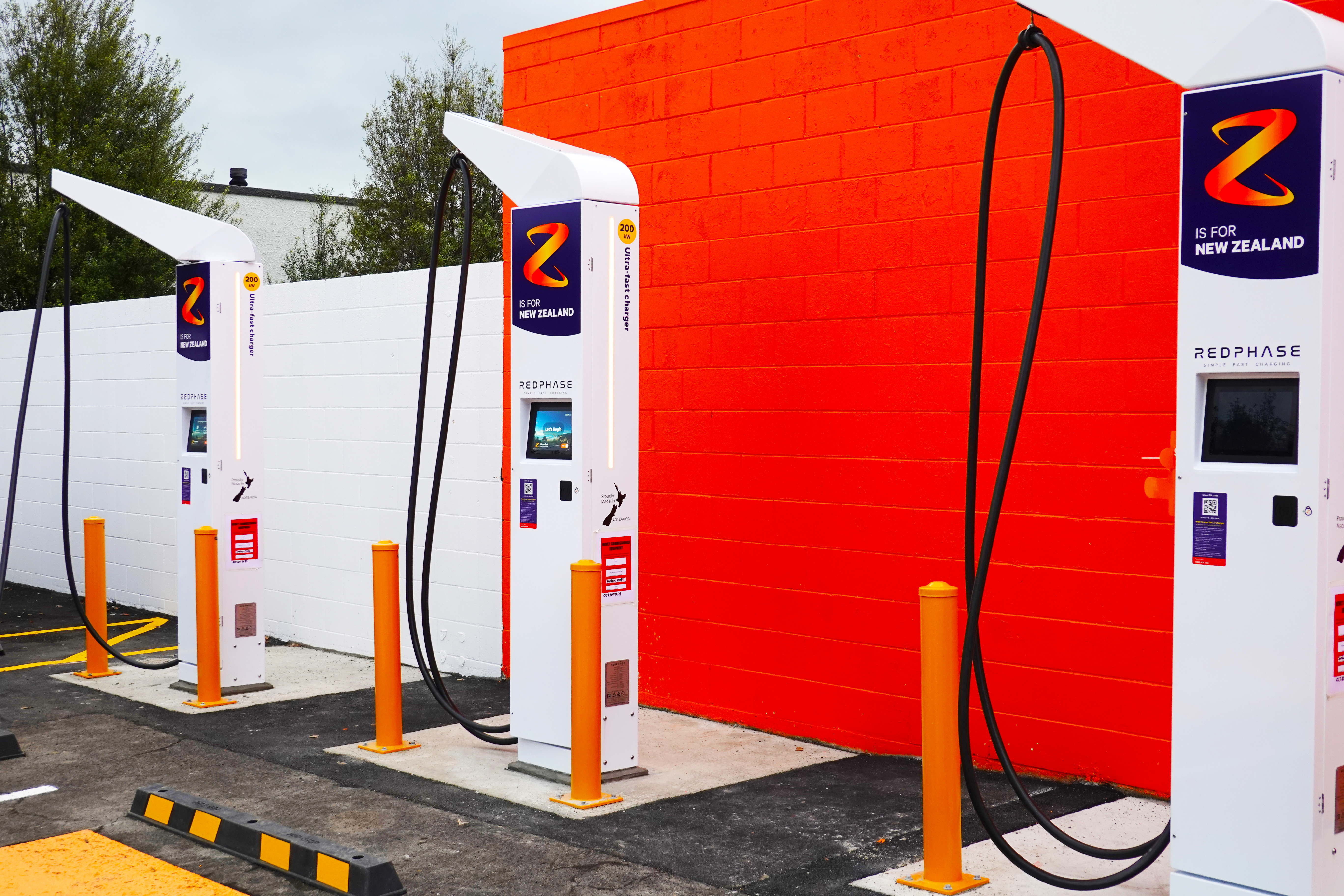 Red Phase EV charger on Powerco network in Masterton
