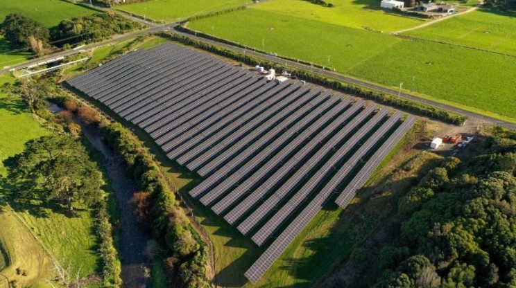 Kapuni solar farm aerial shot