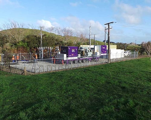 Mobile substation at Douglas Substation Taranaki.