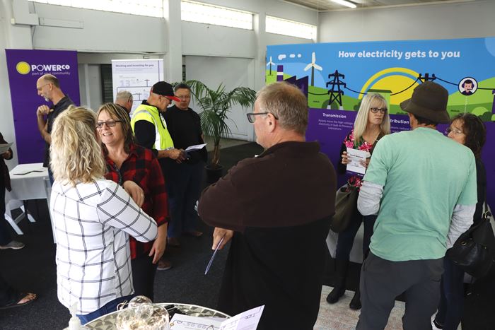 Customers at the Putāruru pop-up