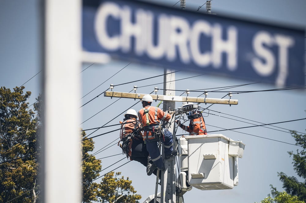 Workers on Church St.