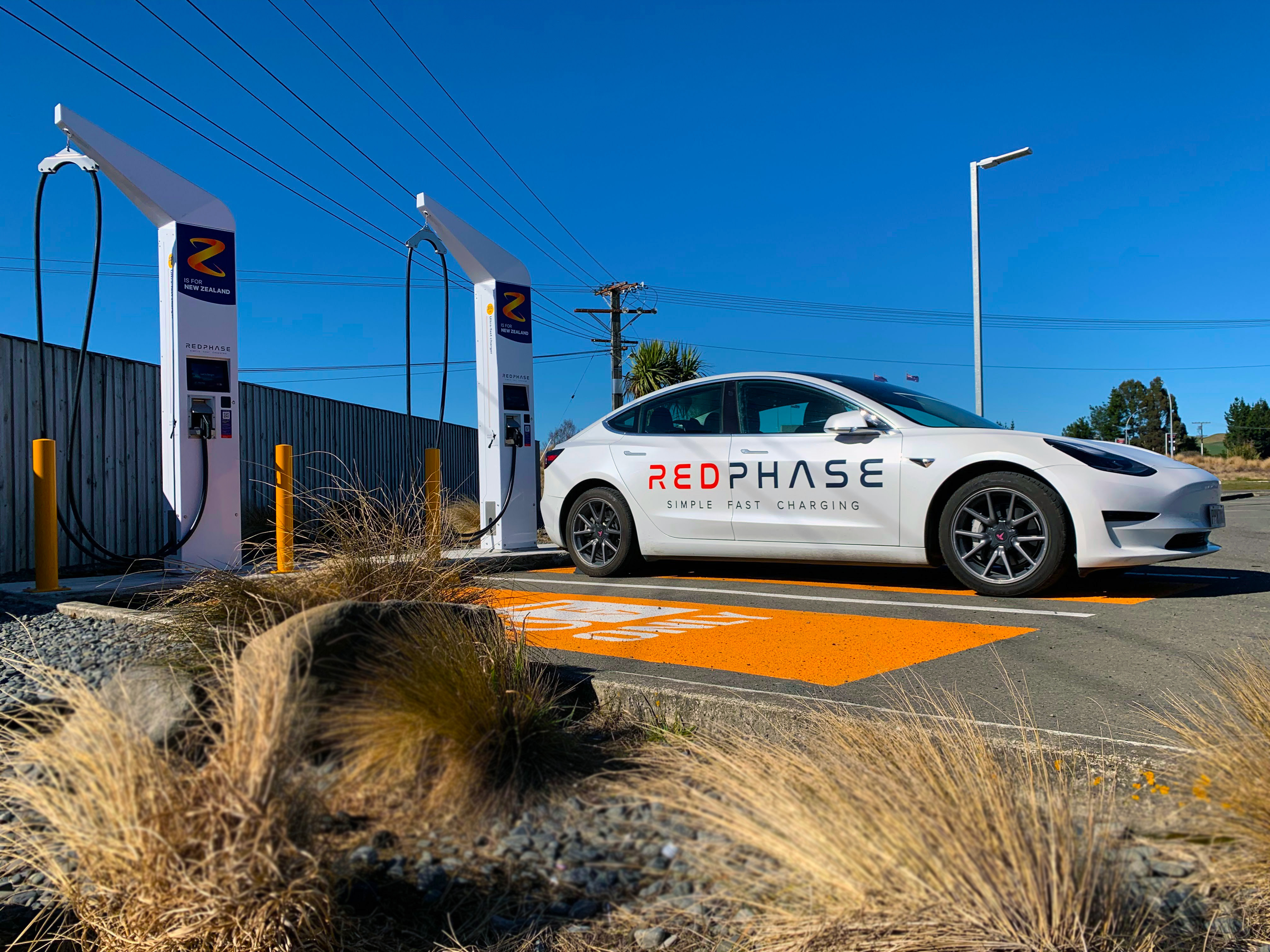 Red Phase EV charger on Powerco network in Waiouru