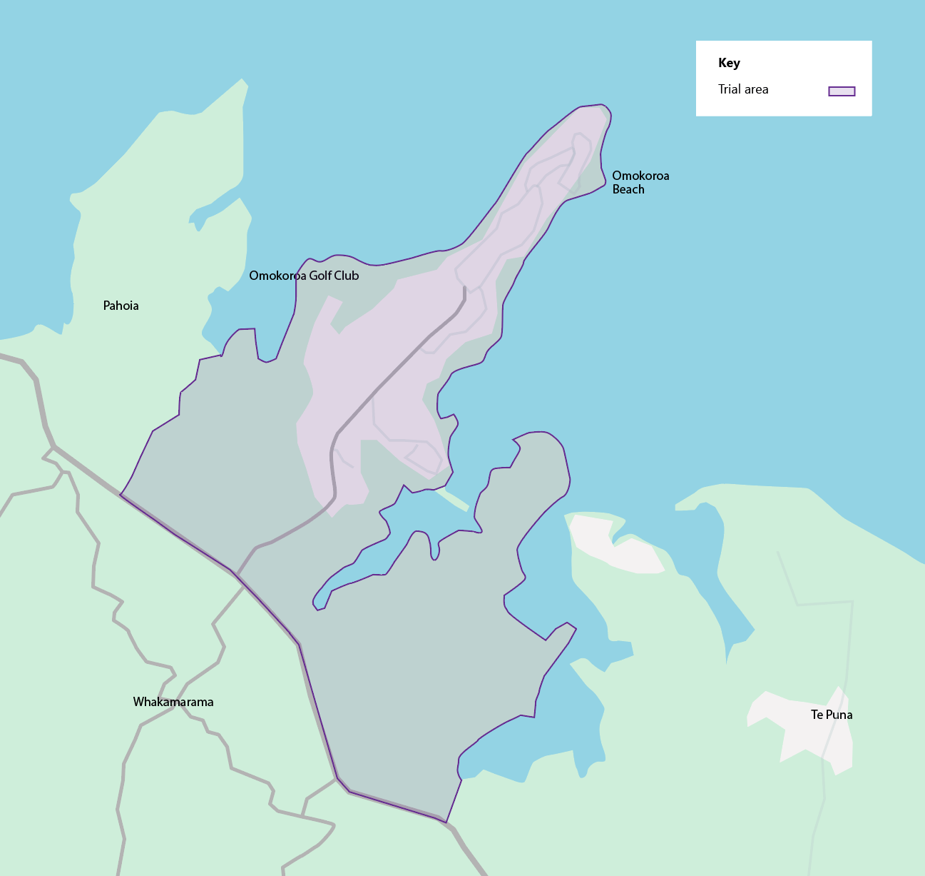 Ōmokoroa map drawing